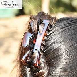 Parcelona French Large 5.5 Inches Celluloid Tortoise Shell Claw Jaw Hair Clip