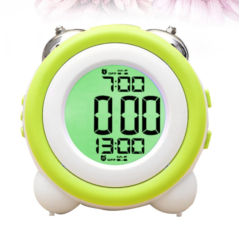 GRIRIW 1pc Double Mute Alarm Clock for Simple Stereo Design