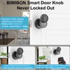 BIWIBON 4-in-1 Smart Door Knob, Fingerprint Door Knob with App