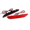 2x Red Lens Rear Bumper Reflector LED Fog Tail Stop