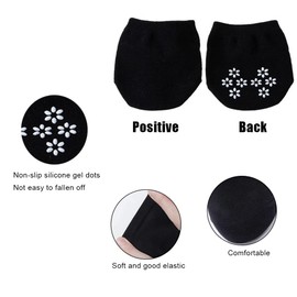 Bamboopack 6 Pairs Womens Toe Topper Socks Seamless Half Toe Socks No Show Liner Half Socks Toe Cover Socks for Women Girls (Black+Beige)