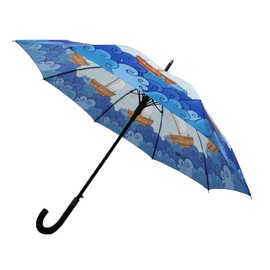 Laura Wall Boats Design Folding Umbrella, multi-coloured, Unit size