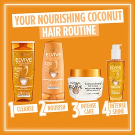 Elvive Haircare L'Oreal Paris Extraordinary Oil Weightless Nourishing Shampoom, Coconut, 400 ml