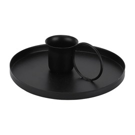 Hztyyier Candelabros para Velas Cónicas Candeleros Soporte para Velas para Bodas, Cenas, Fiestas, Halloween, Navidad, Decoración(Negro)