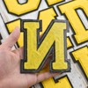 Single 4.5" Yellow Chenille Iron-On Patch – Easy Application for