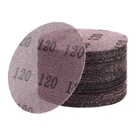 VEVOR 5-inch Mesh Abrasive Sanding Discs, 50PCS 120 Grit Anti-Clogging Ceramic Sandpapers Dust Free, Hook-and-Loop Sanding Discs for Metal Wood Plaster Sanding, Car Body Repair, Paint Removal