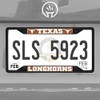 FANMATS 31284 Texas Longhorns Metal License Plate Frame Black Finish