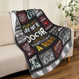 vxdrzgt Doctor Appreciation Gifts - Doctor Gifts for Men - Unique Gifts for Doctors - Gifts for Doctors Male - National Doctor Appreciation Day Gift Ideas - Thank You Gift for Doctor Blanket 60"x50"