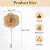 uxcell 4Pcs Rose Lapel Pin for Men, Satin Flower Lapel