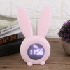 Multifunctional Cartoon Rabbit LED Screen Timing Alarm Temperature Table Clock