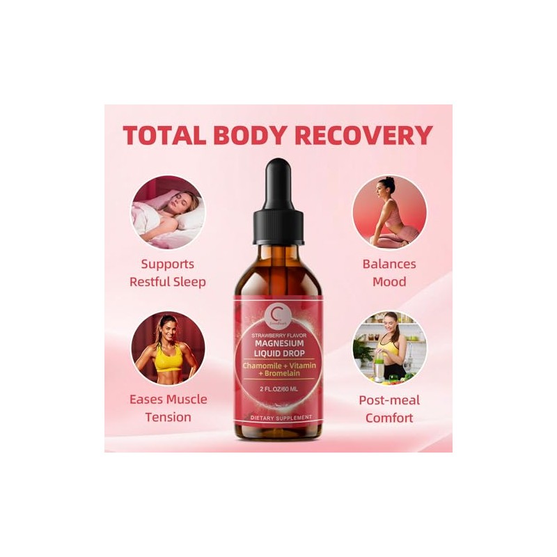 Magnesium Glycinate Liquid Drops with Chamomile, Hawthorn & Ginger for