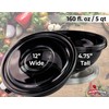 Recyclable Large 160 Oz Serving Bowls with Lids 4pk. Fit