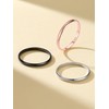 925 Sterling Silver Rose Gold Plated High Polished Simple Delicate
