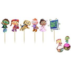 Just For Your Baby Boutique Super Why 12 Pack Cupcake Toppers - Birthday