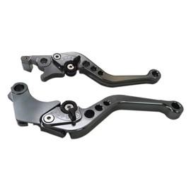 Gxcdizx New Titanium Gray CNC 6 Position Shorty Brake Clutch Lever for HYOSUNG GT650R 2006 2007 2008