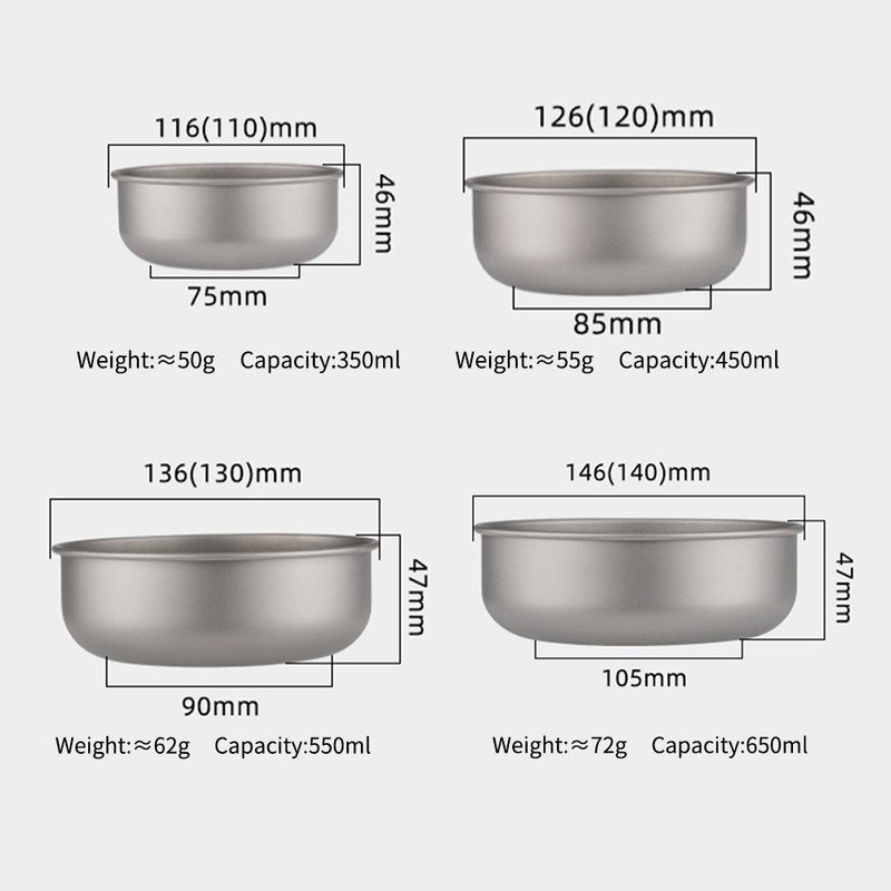 4pcs Lightweight Stackable Bowl Portable Single Layer Dinner Fruit Bowl
