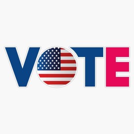 LAD Studio Vote USA Election Sticker Bumper Sticker Vinyl Decal 5""