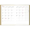 Hakubunkan 2025 A5 Weekly Desk Planner with Spin, Gold No.