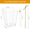 Zezzxu 50 Sets 5 oz Plastic Charcuterie Cups with 100