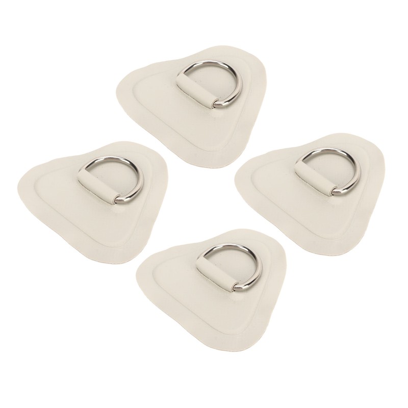 4 Pcs D Ring Patch Stainless Steel D Ring Pad