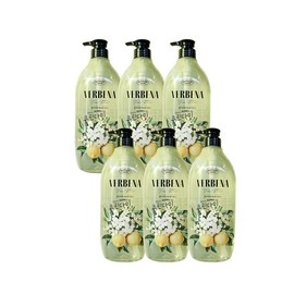 Shower Mate 샤워메이트 플라워부케 바디워시 레몬버베나 900ml x6개 Shower Mate Flower Bouquet Body Wash Lemon Verbena 900ml x 6