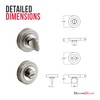 Decoranddecor Round Turn and Release Set for Bathroom Lock 54mm