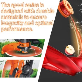 6 PCS Strimmer Wire Lawn Mower,Compatible with Worx WA0010 WG163E/169E/154E/157E Double Helix Cutting Line