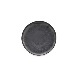 House Doctor Medium Plate Pion Black | Speckled Stoneware Tableware | Danish Design for Hygge Lifestyle, Small, Pebble Black
