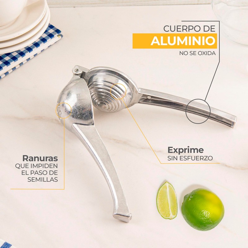 Exprimidor Grande de Limones Ekco Classic Color Plata, Hecho de