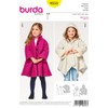 Burda Kids Pattern 9353 Coat, White, Paper, 19 x 14