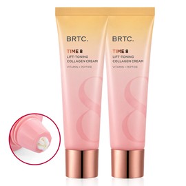 BRTC Time 8 Lift Toning Collagen Cream Dual Vita Cream Wrinkle Improvement Whitening 80ml, 2 pcs / BRTC 타임8 리프토닝 콜라겐 크림  듀얼비타 크림  주름개선 미백 80ml, 2개