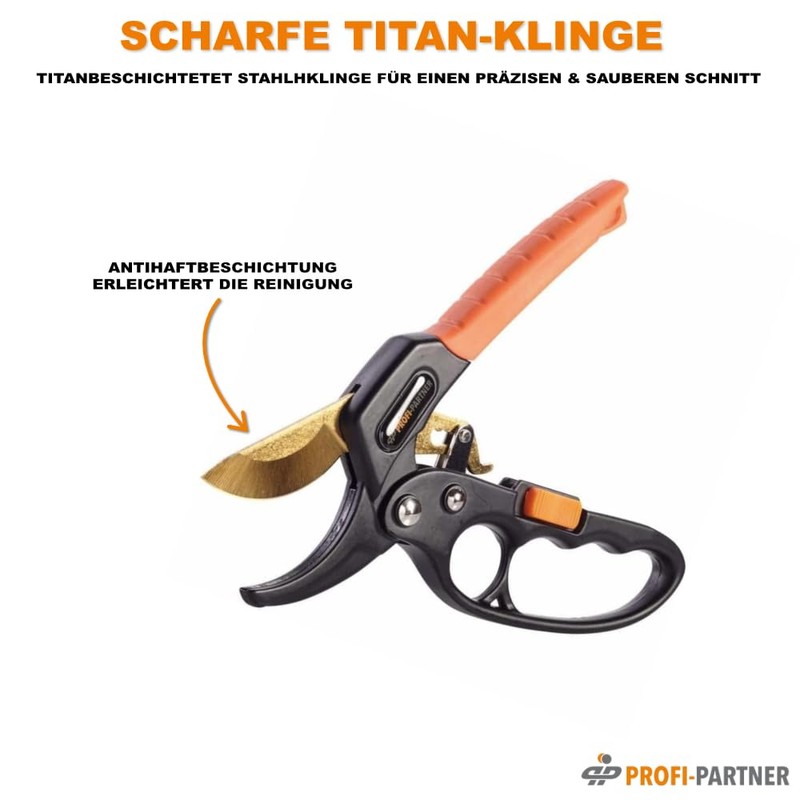 Profi-Partner Garden Ratchet Pruners Professional Ratchet Pruners Sharp Pruning Shears