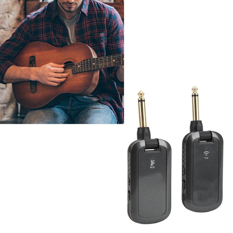 2.4GHz Guitar Wireless System Guitars Transmitter Receiver 4 Channels 18m