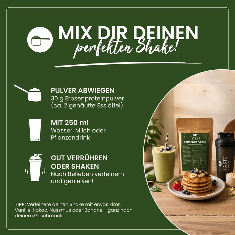 500 g Pea Protein Powder, 80% Protein Content, Vegan Protein