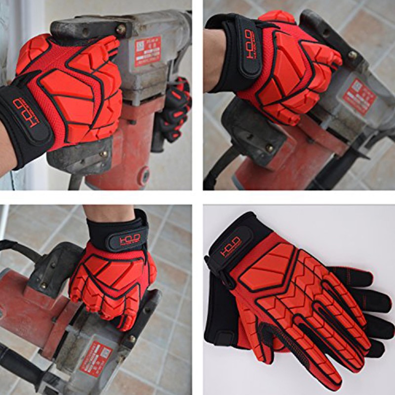 HANDLANDY Anti-Vibration Work Gloves, SBR Pad, TPR Protector, Mechanic Gloves