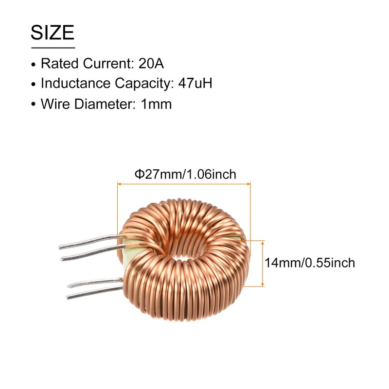 Rebower Toroid Core Inductance Common Mode Coil Copper Wire DIY