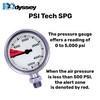 H2ODYSSEY 2" Tech SPG PSI - Scuba Diving Pressure Gauge