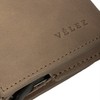 VELEZ Full Grain Leather Card Holder in Gray
