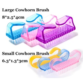 4 Pcs Nail Brushes, Nail Cleaning Brush Plastic Handle Scrubbing Brush Eco Friendly Fingernail Brush with Soft Bristles Nail Manicure for Home Garden Nail Brushes with Plastic Handle (8 * 2.5 * 4CM)