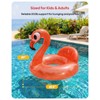 QPAU 43" Flamingo Pool Float, Neon Coral Inflatable Pool Float