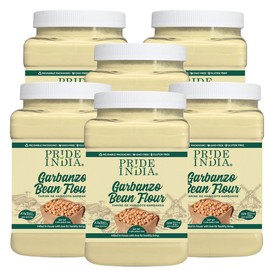 Pride of India - PACK of 6 - Garbanzo Bean Flour 1 lbs (454 gm) Earthy Nutty Slightly Sweet Taste Freshly Milled in Small Batches | Used for Baking Cooking Coating Thickening | Prepare Pancakes