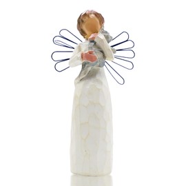 Molyorch Angel Figurine, Angel of Comfort Figure, Hand-Painted Resin Figure, Angel Ornaments Figures, for Office Desktop, Modern Decoration, Room Decoration