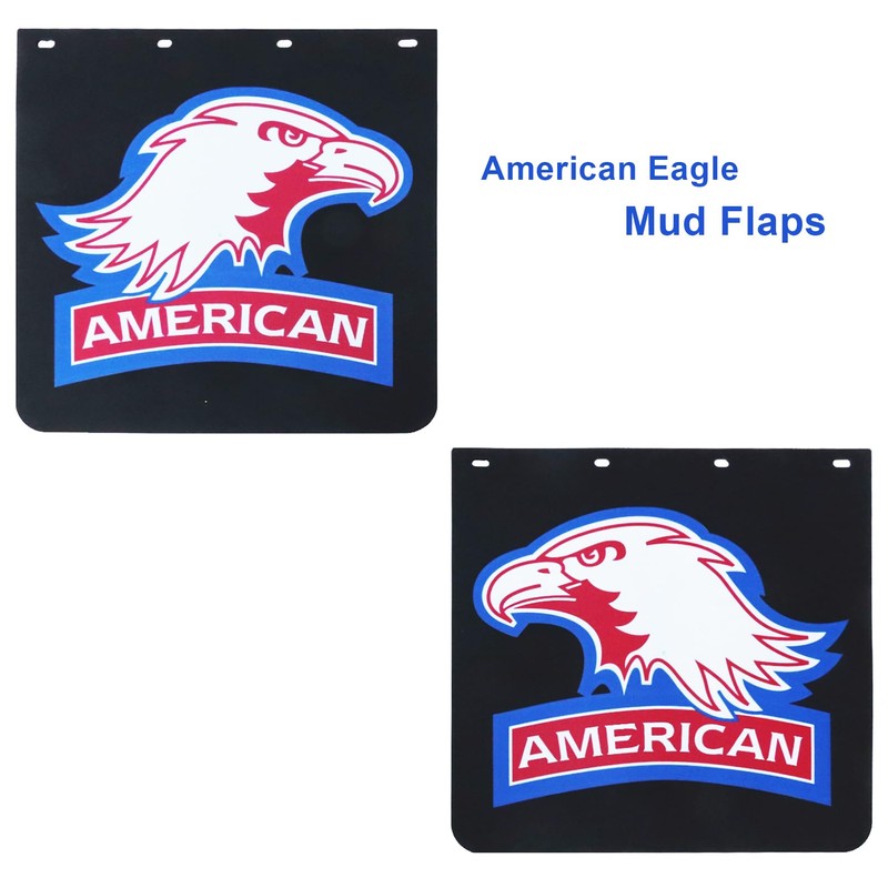FUTAIHE Mud Flaps for Semi Trucks American Eagle PVC Tractor