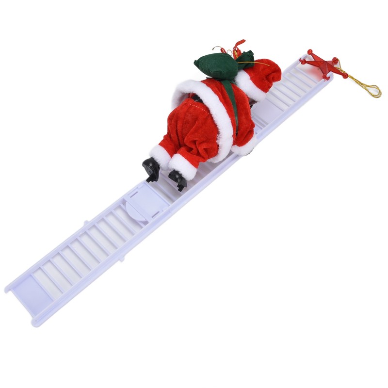 Electric Santa Claus Toy Black Race Climbing Christmas Tree Decorations