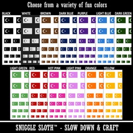 Turkey Flag Temporary Tattoo Water Resistant Fake Body Art Set Collection - Orange (One Sheet)