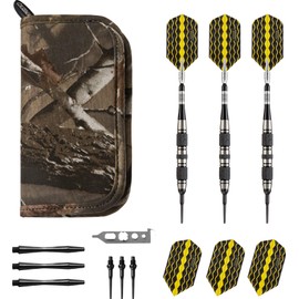 Viper The Freak Soft Tip Darts 3 Knurled Rings Barrel 18 Grams and Casemaster Realtree Hardwoods Deluxe Camouflage Dart Case