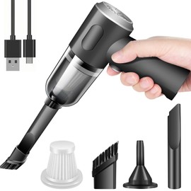 YUNYILAN Wireless Handheld Car Vacuum Cleaner High Power Rechargeable Household Mini Vacuum Cleaner, Vacuum for Desk, Home and Office Dust Cleaning, Protable Vacuum Cleaner for Car