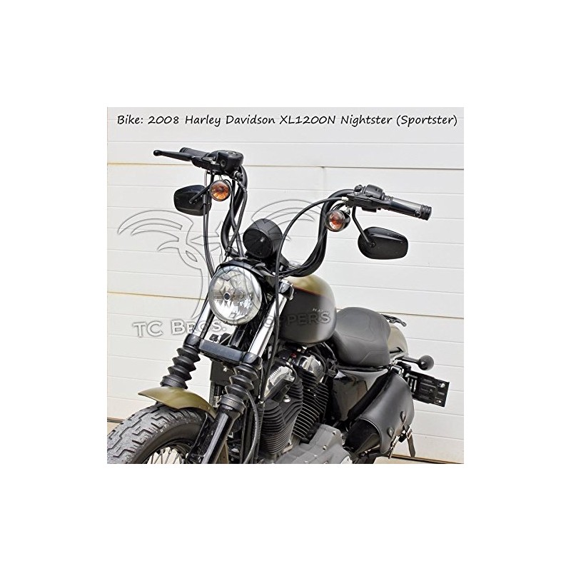 TC Bros. 1" Lane Splitter Handlebars - Chrome Smooth