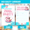 Pool Party Birthday Invitations for Girl
