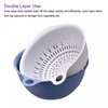 sourcing map Kitchen Strainer Colander Bowl Set, Small Double Layer